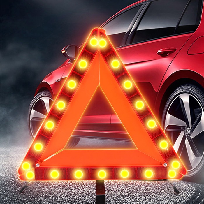차량용 안전삼각대 비상등 교통사고 신호 경광봉 반사판 램프 도로용품