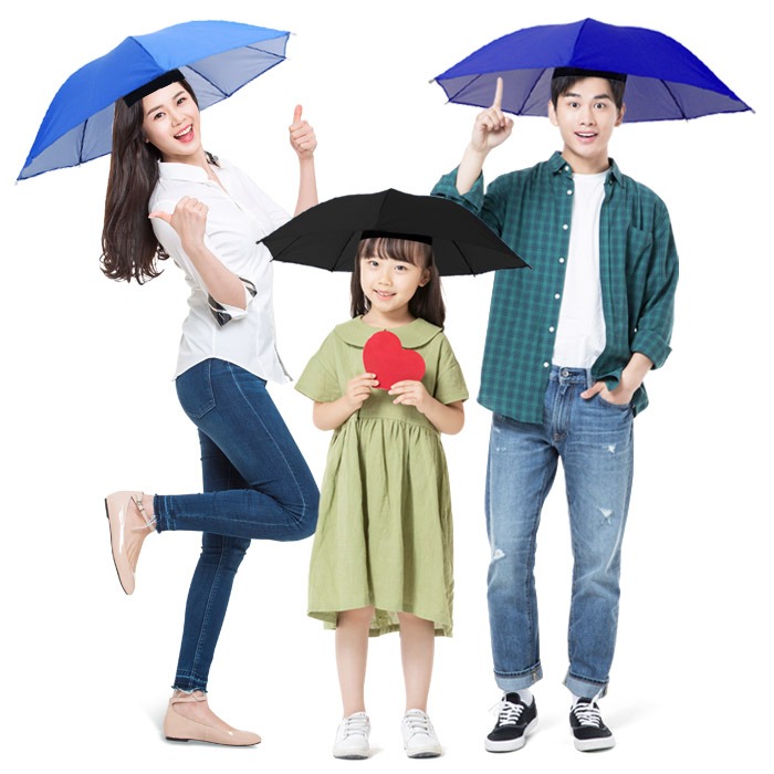 원터치 머리우산 썬캡2개세트 우산모자 캠핑 낚시 등산 밭일 농사 햇빛가리개 모내기 볼캡